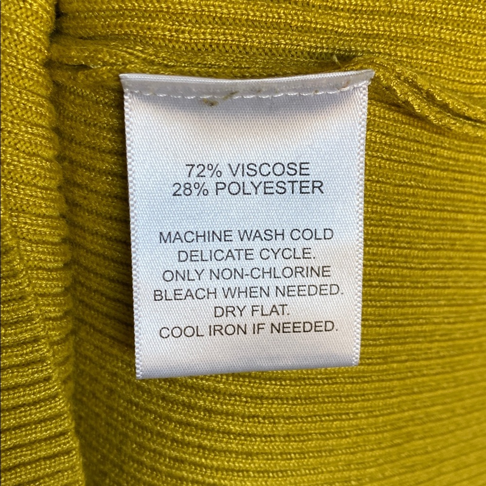 Madison Grey Chartreuse Ribbed Sweater - Picture 4 of 5